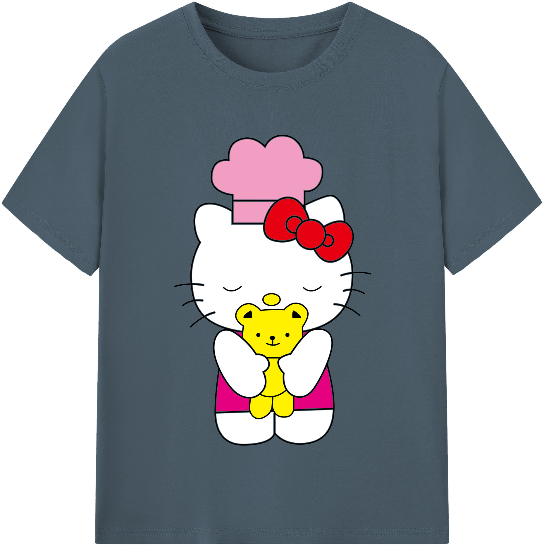 （画像用） Hello Kitty ハローキティ 綿100％半袖Tシャツ（フロントプリント）
